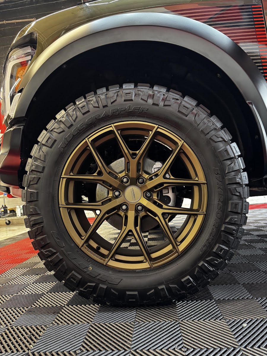 Cleaned bronze wheel and tire