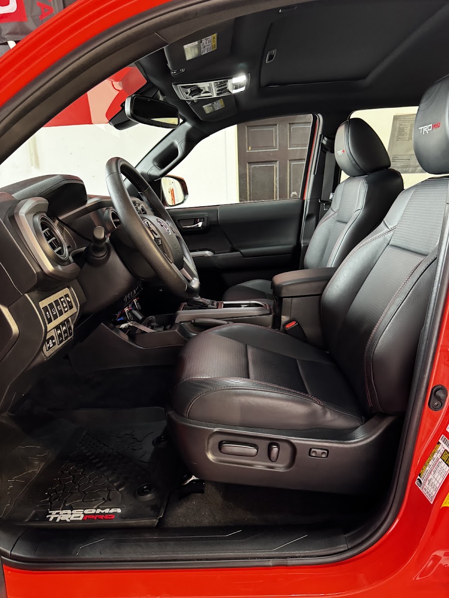 Detailed interior of a Toyota Tacoma