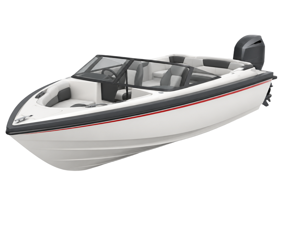 Illustration of a speedboat